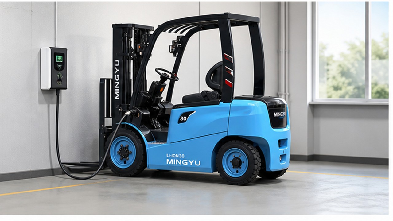 Related Electric Forklift 3 bright operating scene