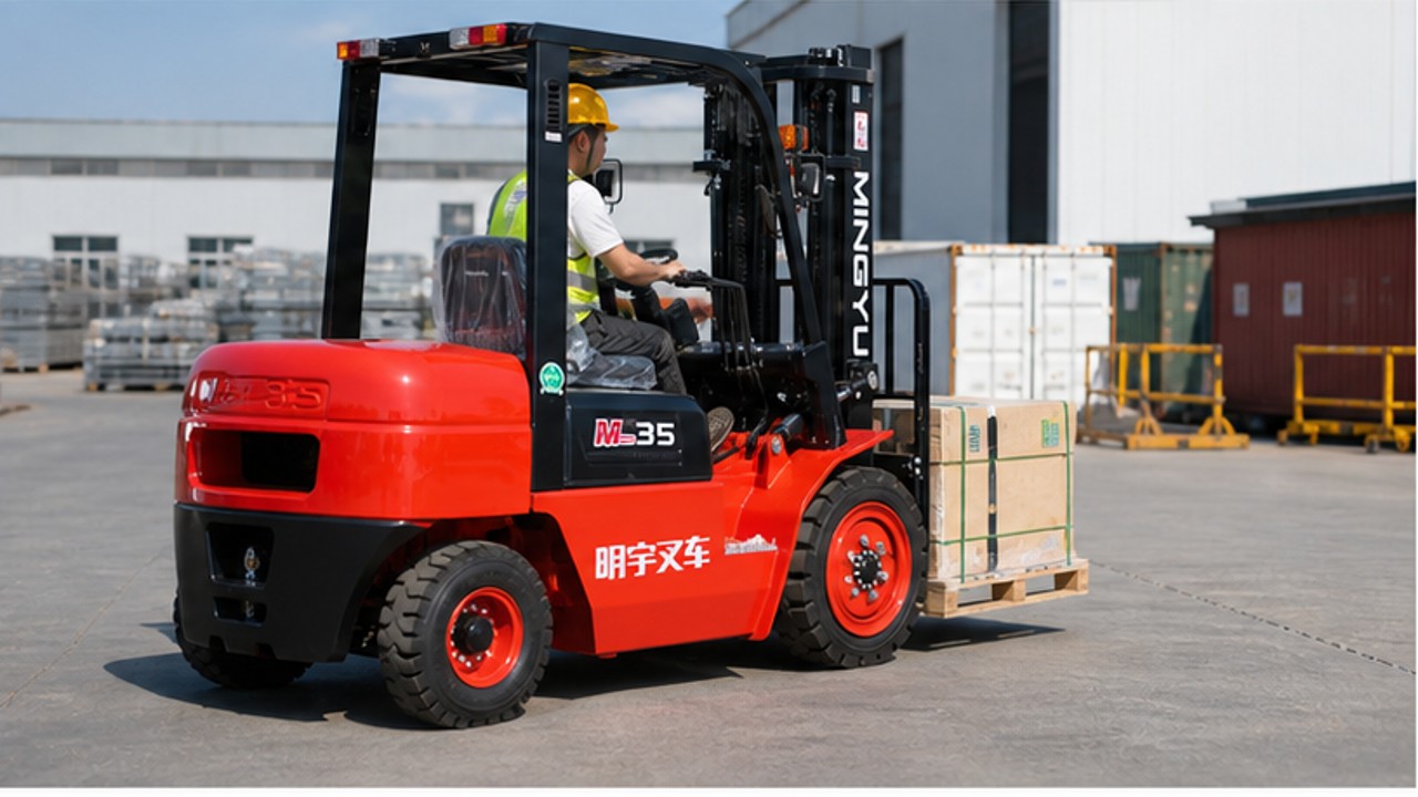 Related Diesel Forklift 3 bright operating scene