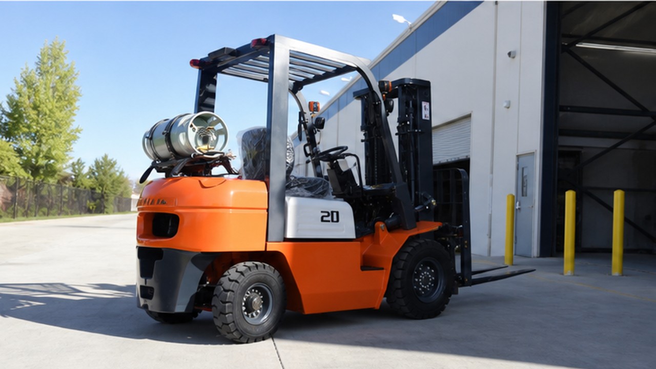 Related LPG Forklift 2 bright operating scene