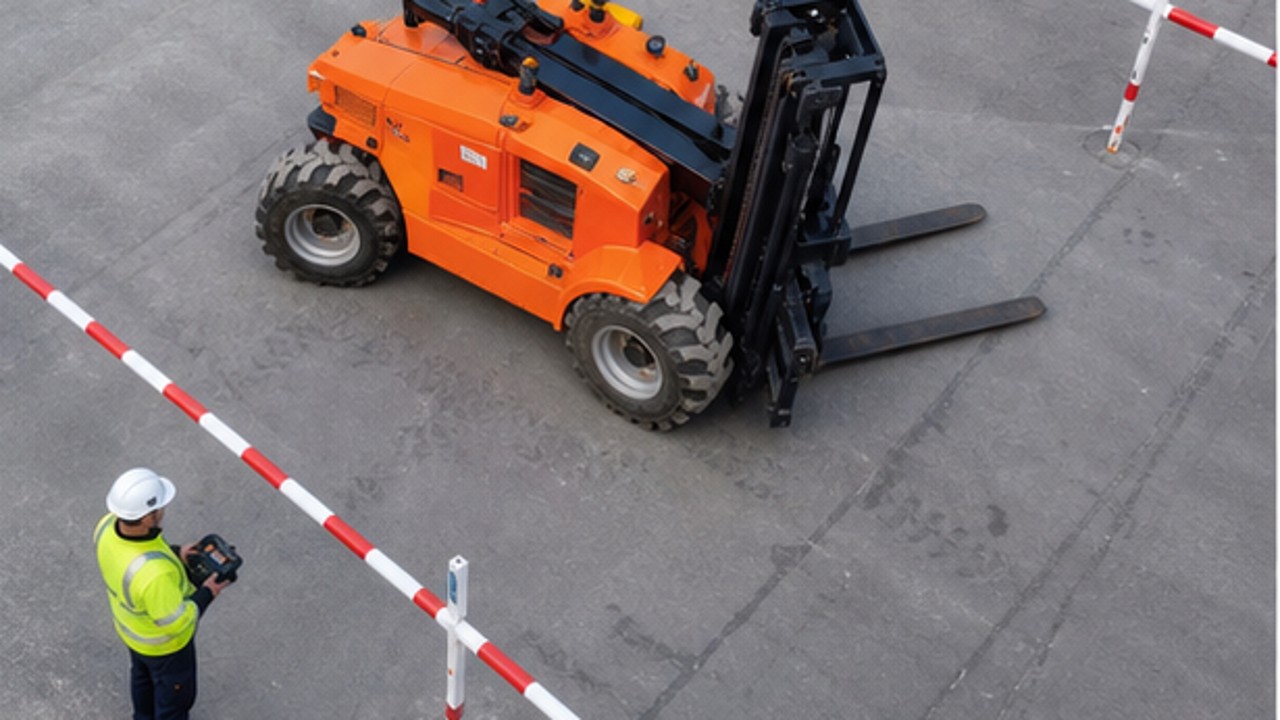 Related Remote Control Rough Terrain Forklift 2 bright operating scene