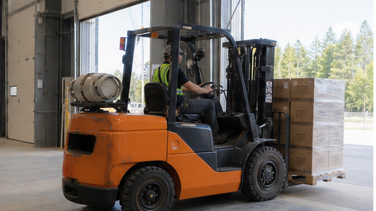 Related LPG Forklift 3 bright operating scene