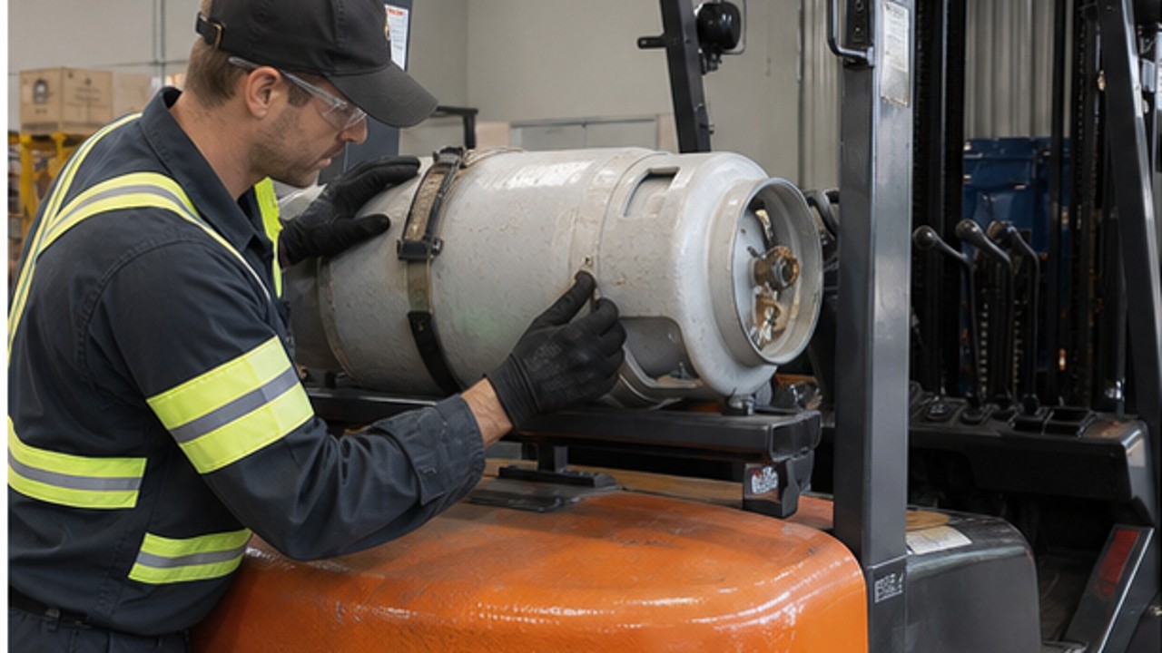 Related LPG Forklift 2 bright operating scene