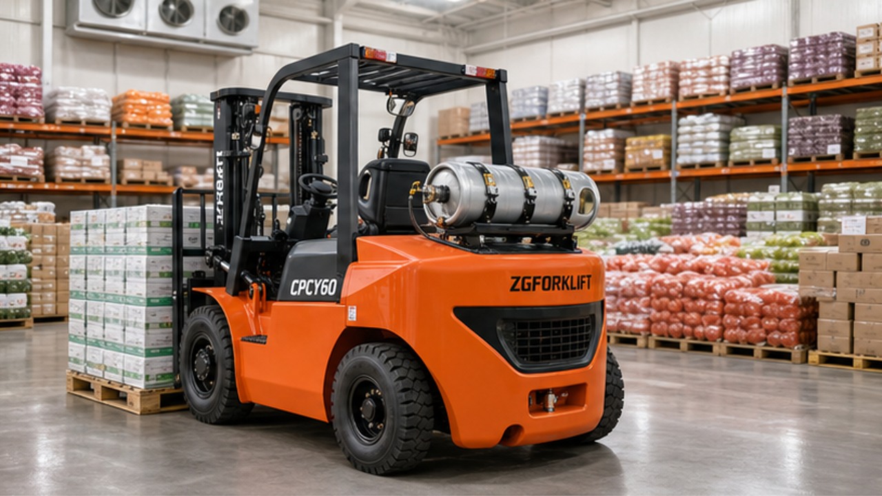 CPCY60 LPG forklift in a customer application scene