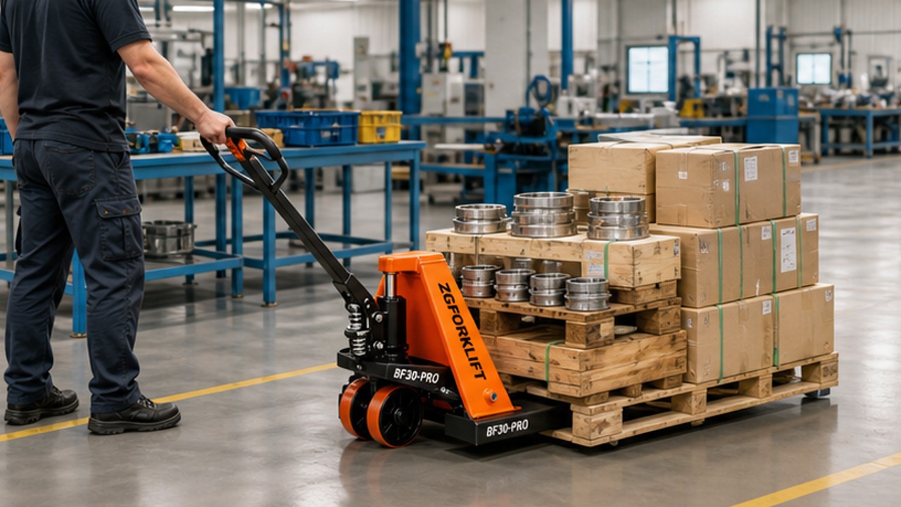 BF30-PRO manual pallet truck selection and industry scene