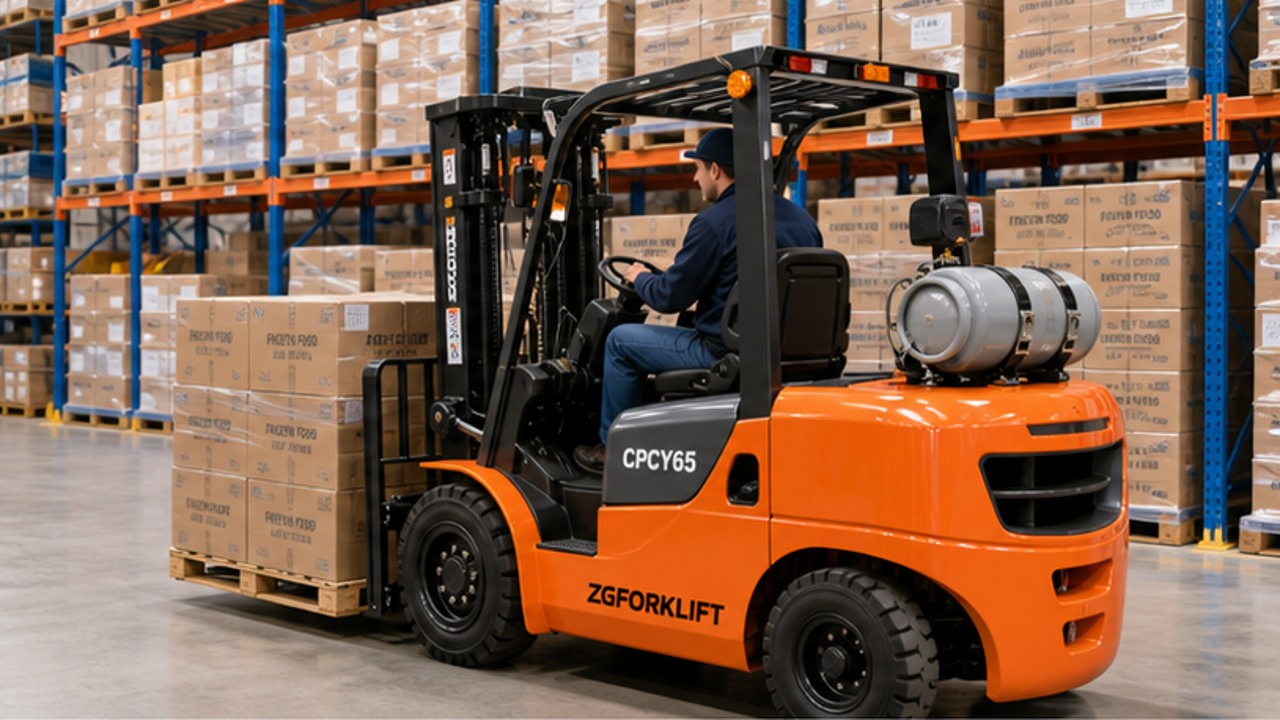 CPCY65 LPG forklift in a customer application scene