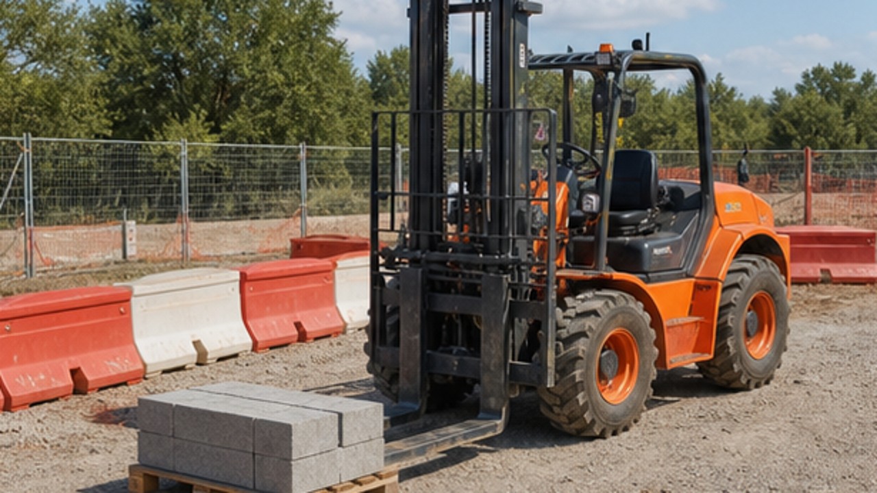 Related Remote Control Rough Terrain Forklift 2 bright operating scene
