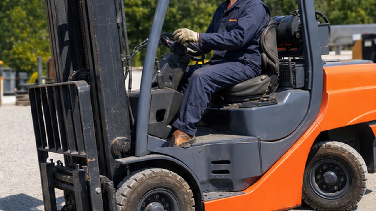Related Diesel Forklift 3 bright operating scene
