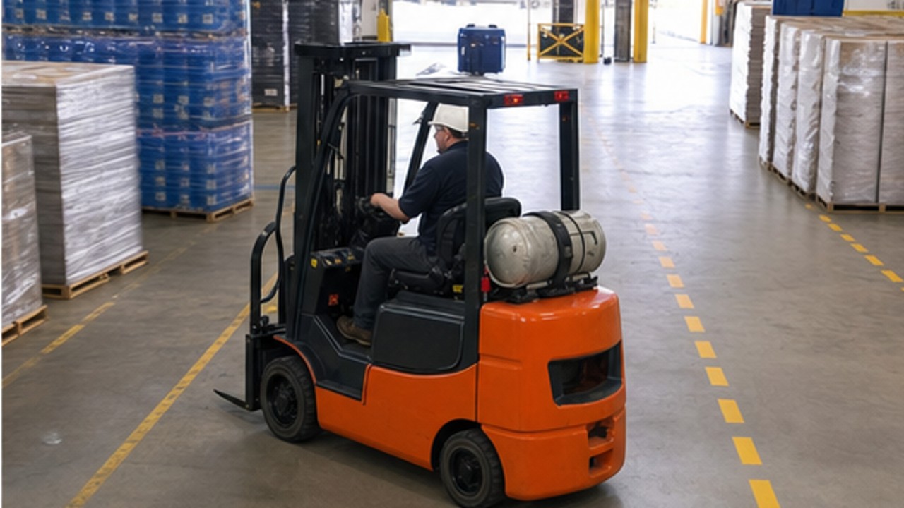 Related LPG Forklift 3 bright operating scene