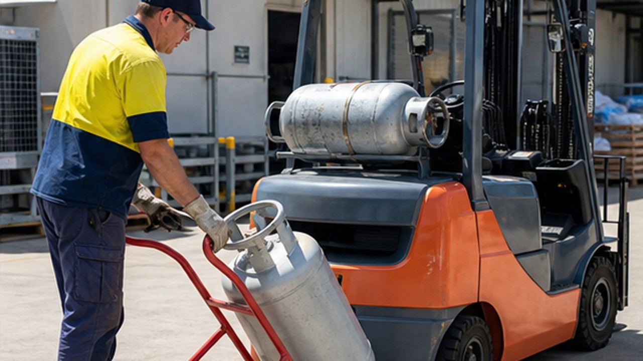 Related LPG Forklift 1 bright operating scene