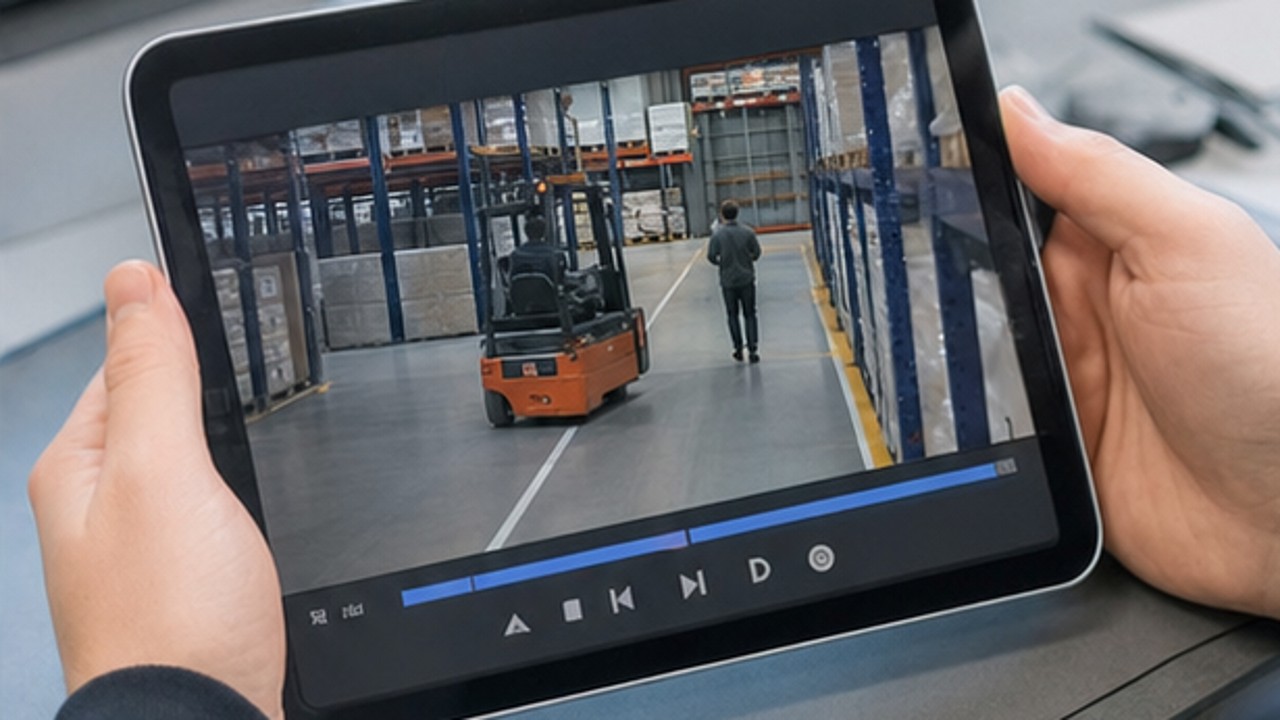 Related Electric Forklift 1 bright operating scene