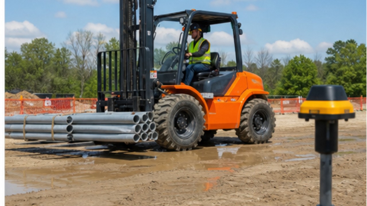 Related Remote Control Rough Terrain Forklift 2 bright operating scene