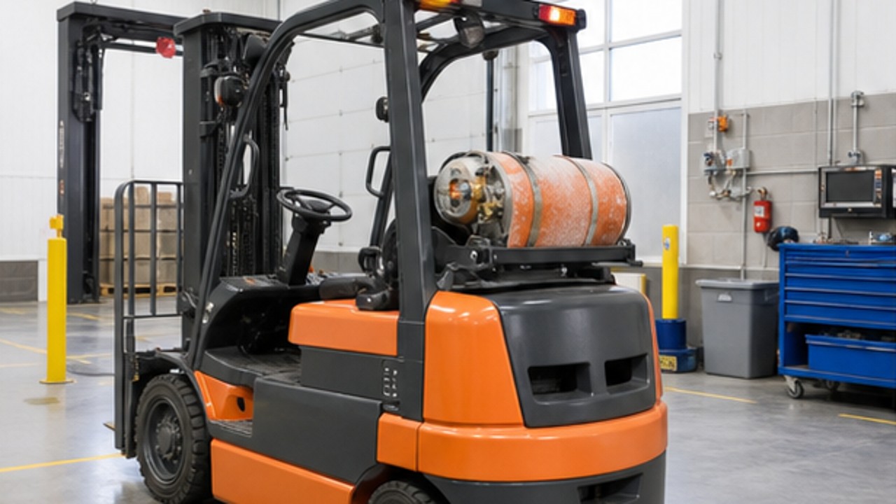 Related LPG Forklift 2 bright operating scene