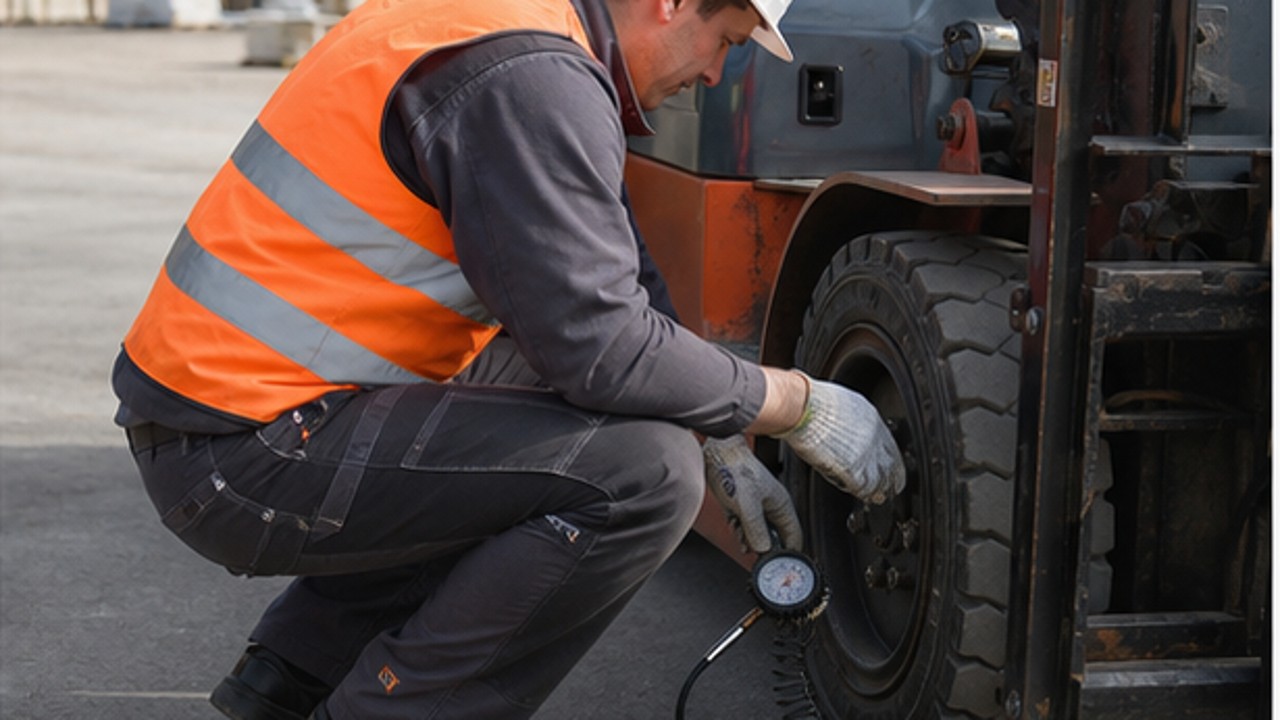 Related Diesel Forklift 3 bright operating scene