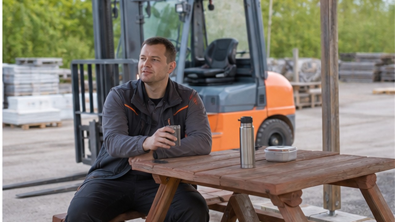 Related Diesel Forklift 2 bright operating scene