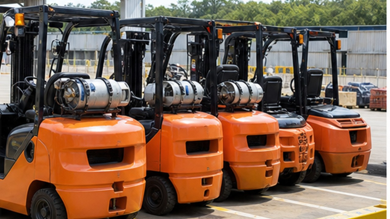 Related LPG Forklift 3 bright operating scene