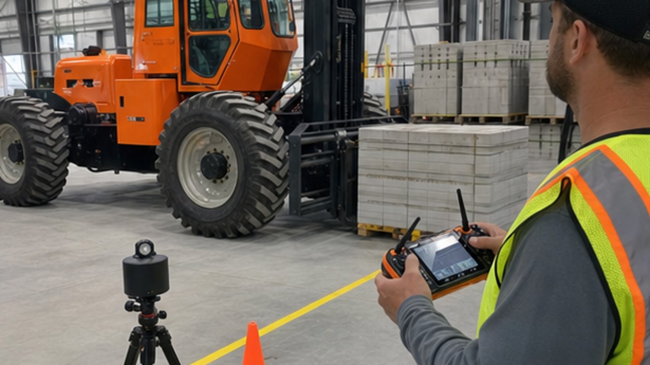 Related Remote Control Rough Terrain Forklift 2 bright operating scene