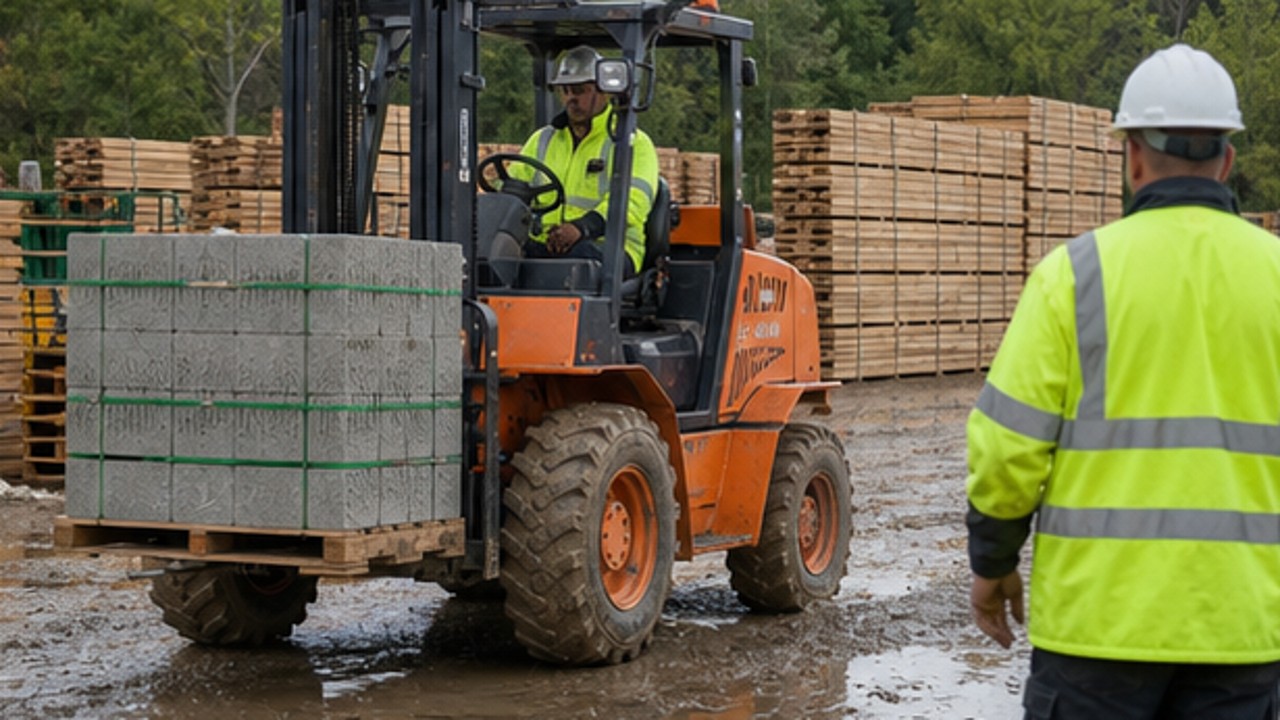 Related Rear-pivot Rough Terrain Forklift 3 bright operating scene