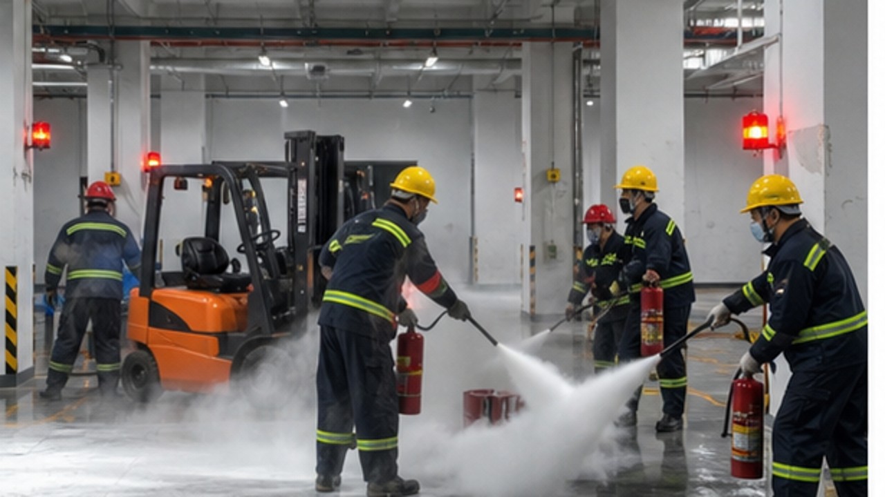 Related Electric Forklift 3 bright operating scene