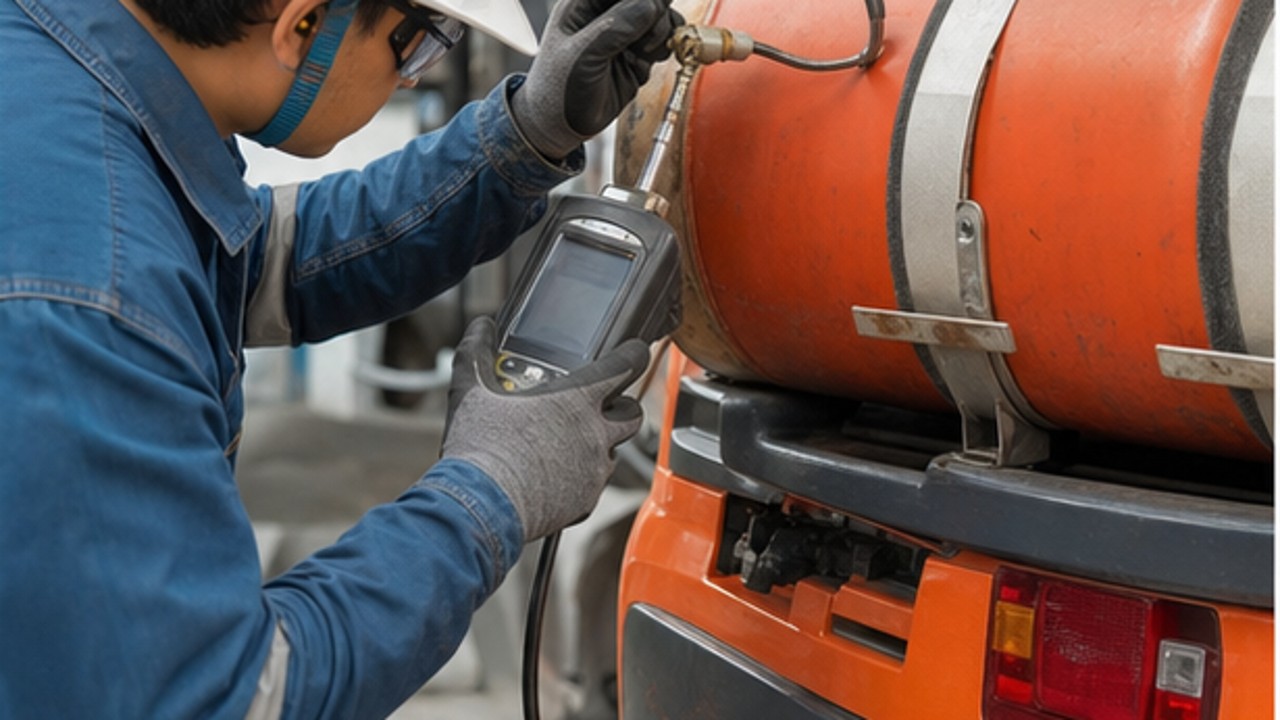 Related LPG Forklift 1 bright operating scene