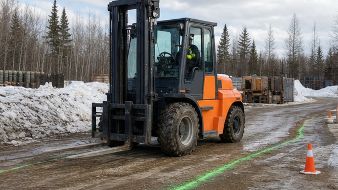 Related Rear-pivot Rough Terrain Forklift 2 bright operating scene