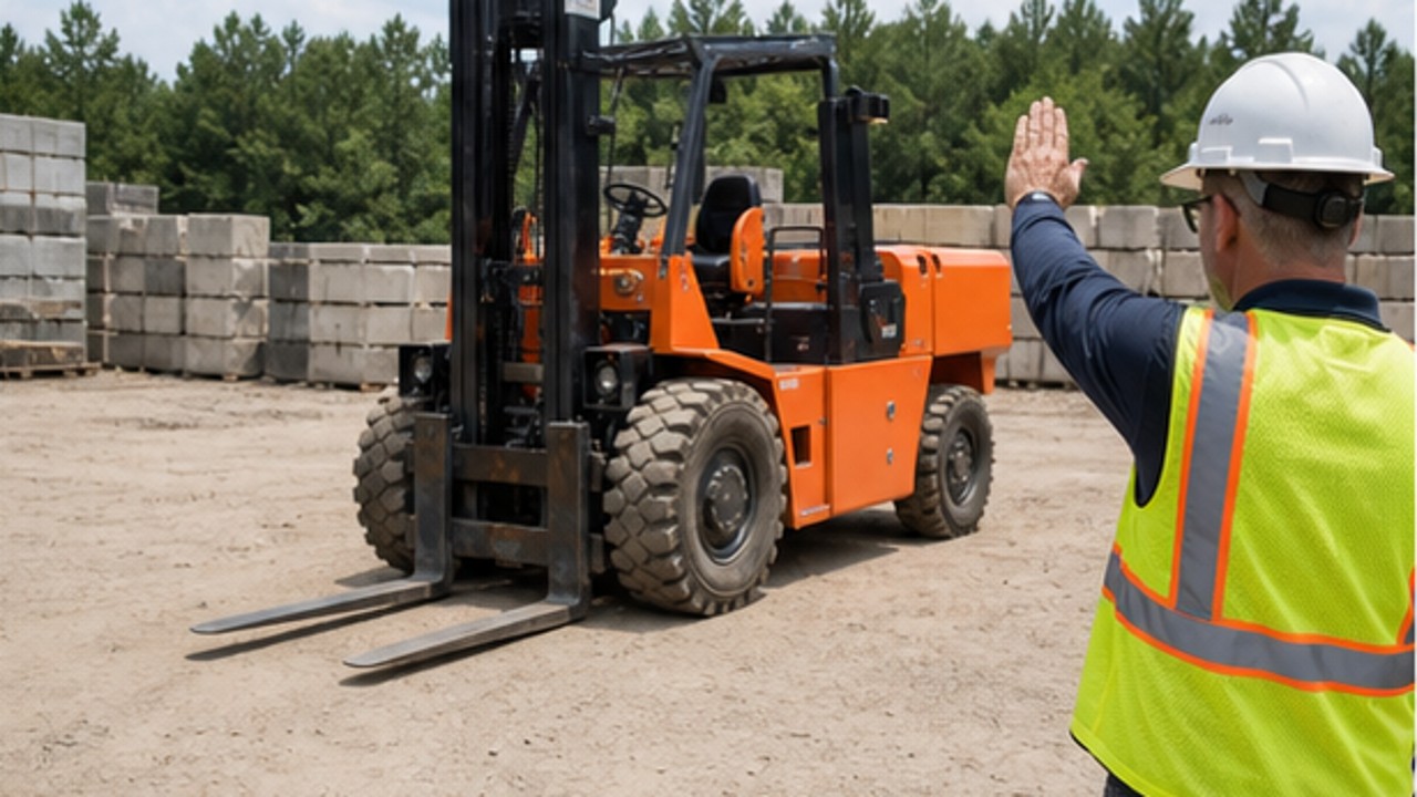 Related Remote Control Rough Terrain Forklift 3 bright operating scene
