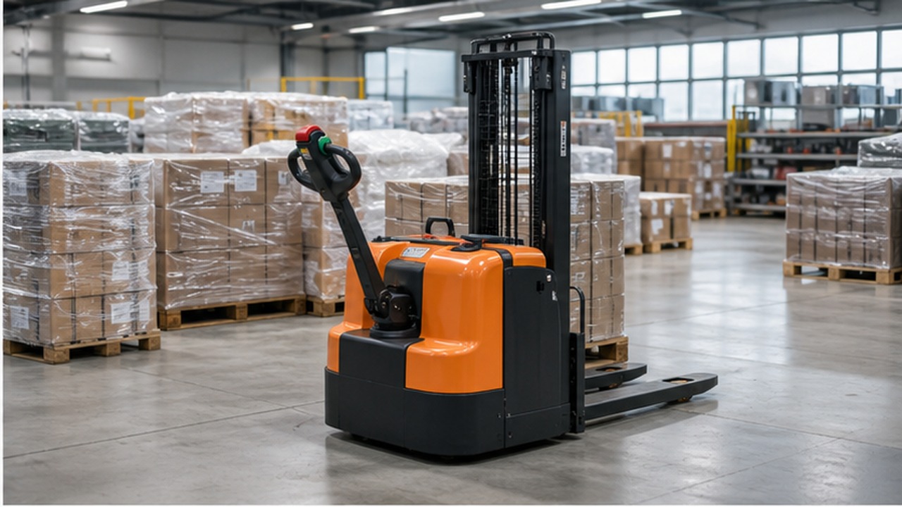 CDD35-R electric pallet stacker in a customer application scene
