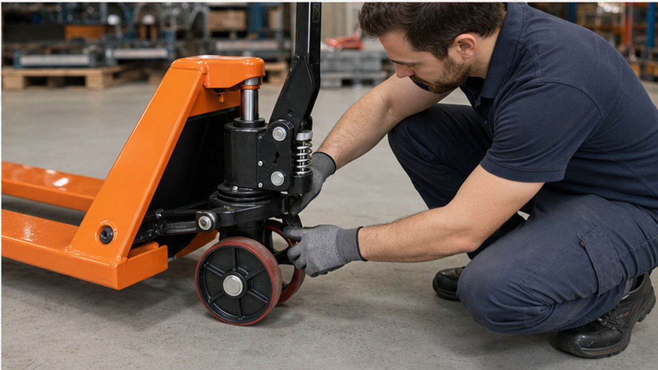 BF40-PRO manual pallet truck dealer service and maintenance scene