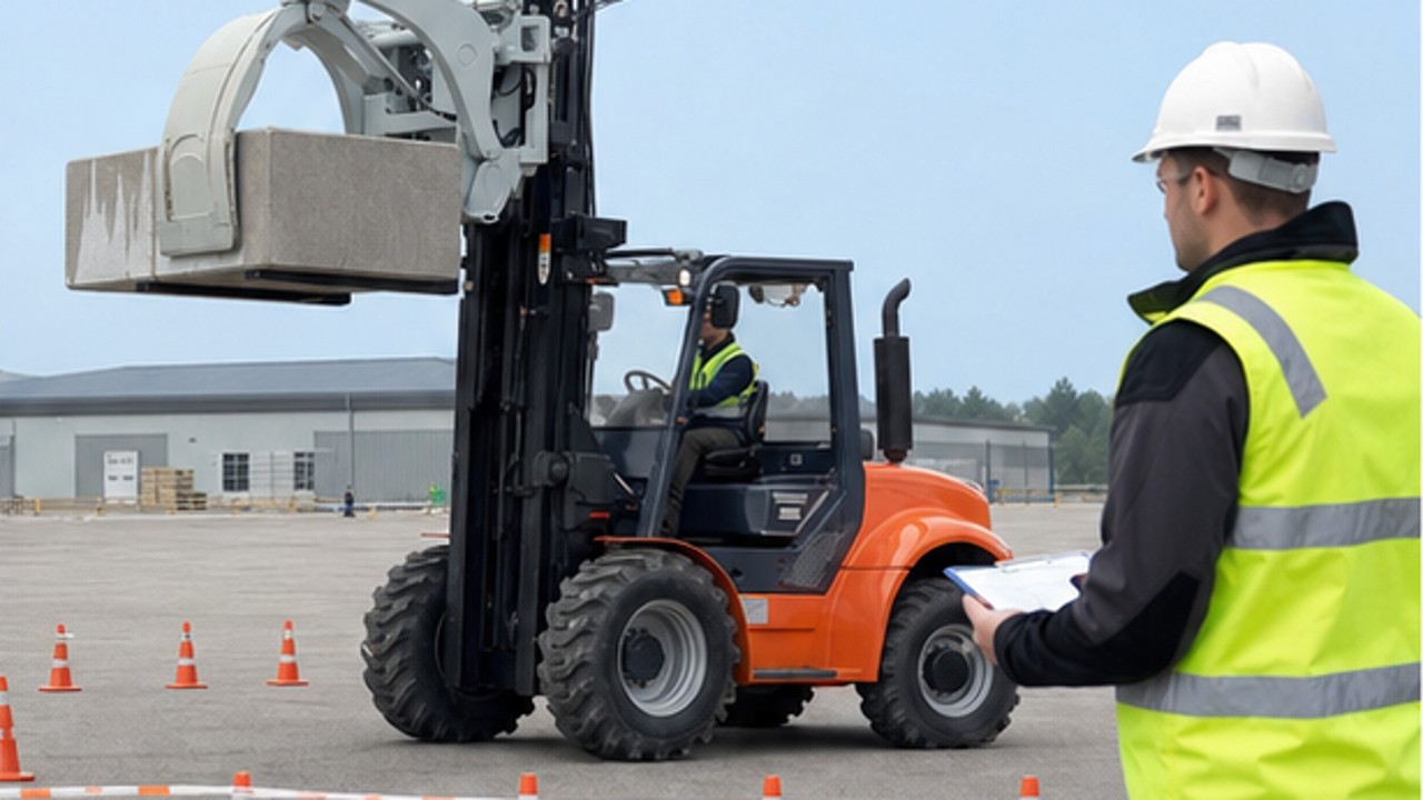 Related Rear-pivot Rough Terrain Forklift 3 bright operating scene