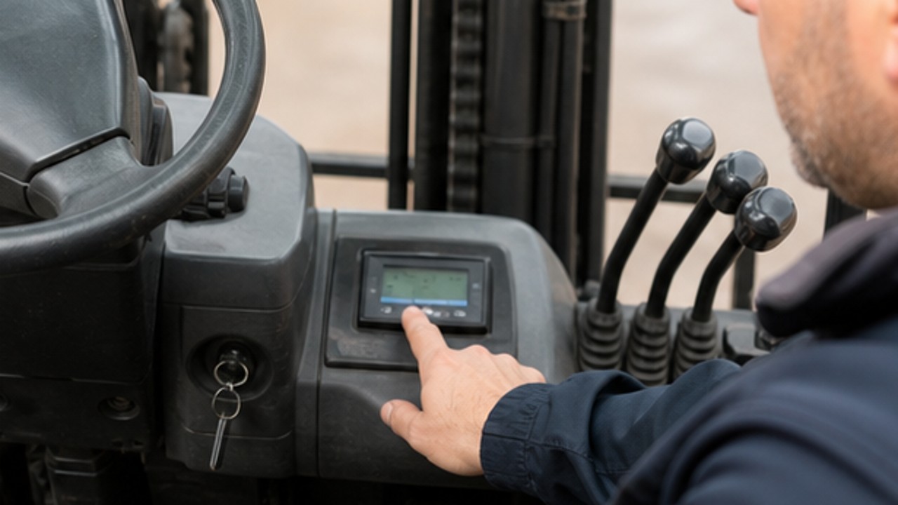 Related Diesel Forklift 1 bright operating scene