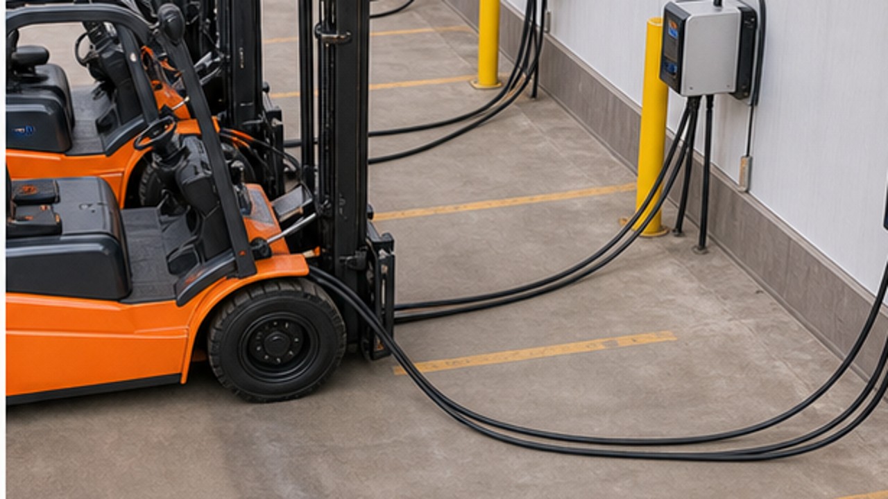 Related Electric Forklift 3 bright operating scene