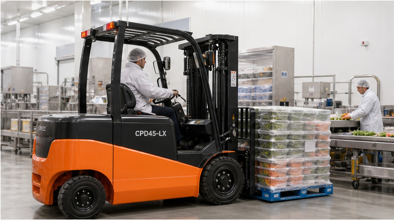 CPD45-LX lithium electric forklift in a customer application scene
