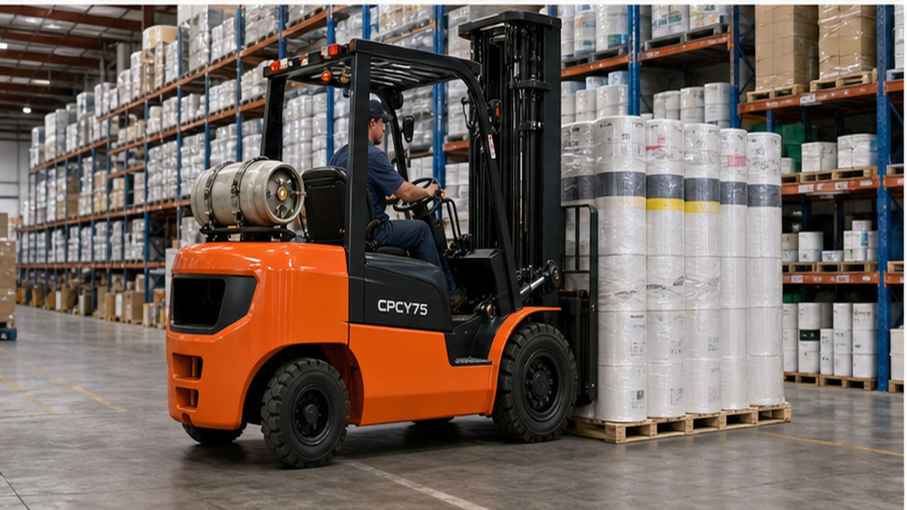 CPCY75 LPG forklift selection and industry scene