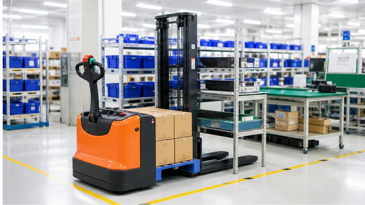 CDD40-R electric pallet stacker in a customer application scene