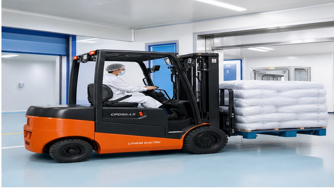 CPD50-LX lithium electric forklift in a customer application scene