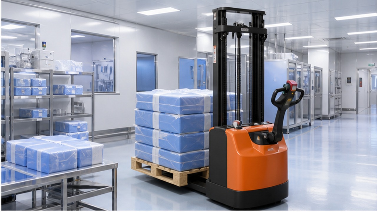 CDD45-R electric pallet stacker in a customer application scene