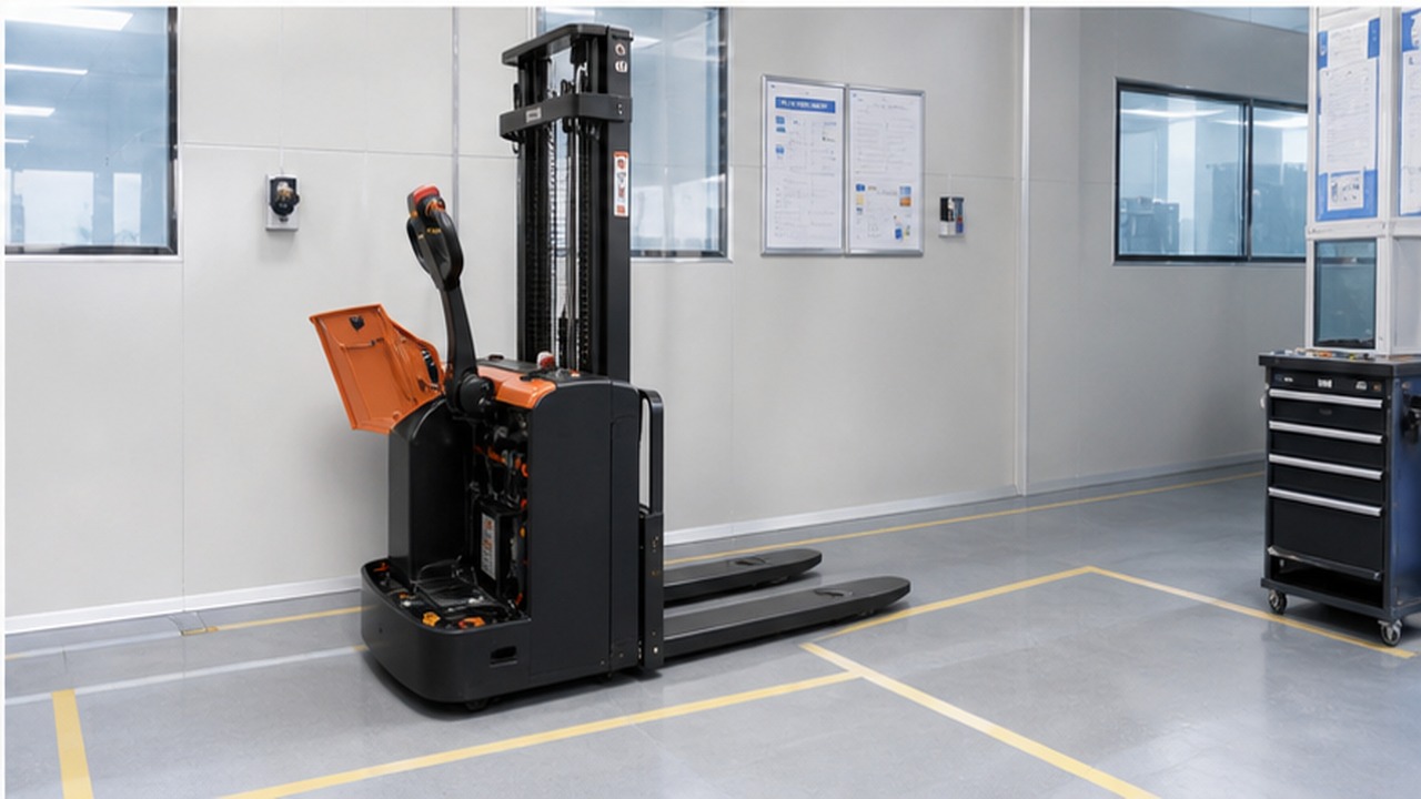 CDD45-R electric pallet stacker dealer service and maintenance scene