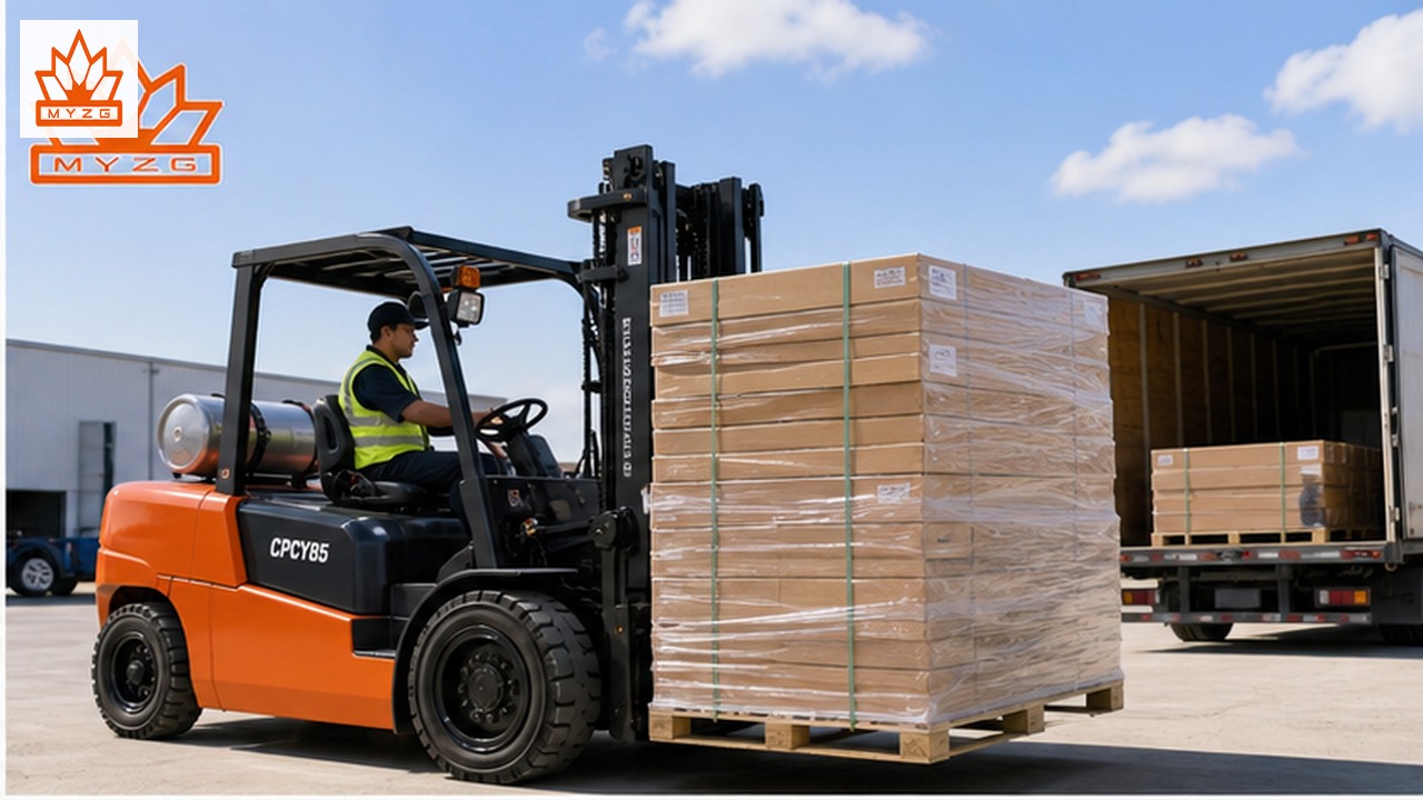 CPCY85 LPG forklift in a customer application scene