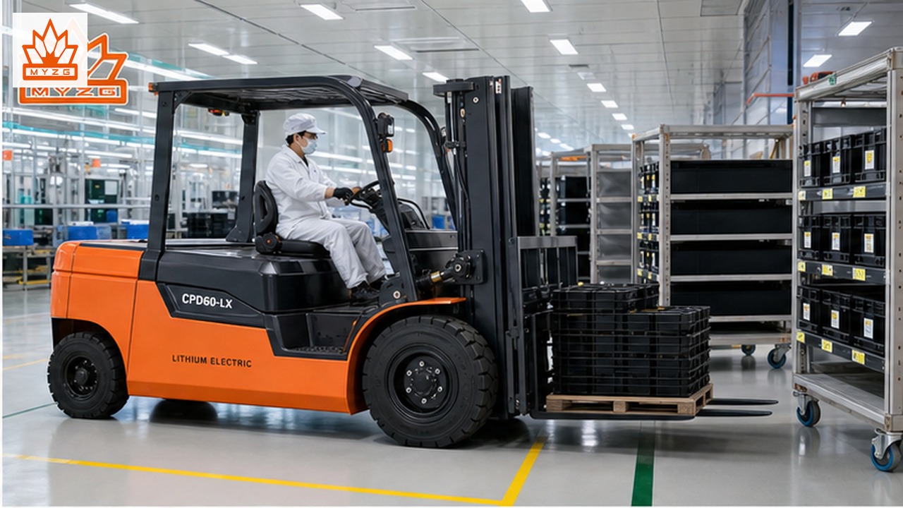 CPD60-LX lithium electric forklift in a customer application scene