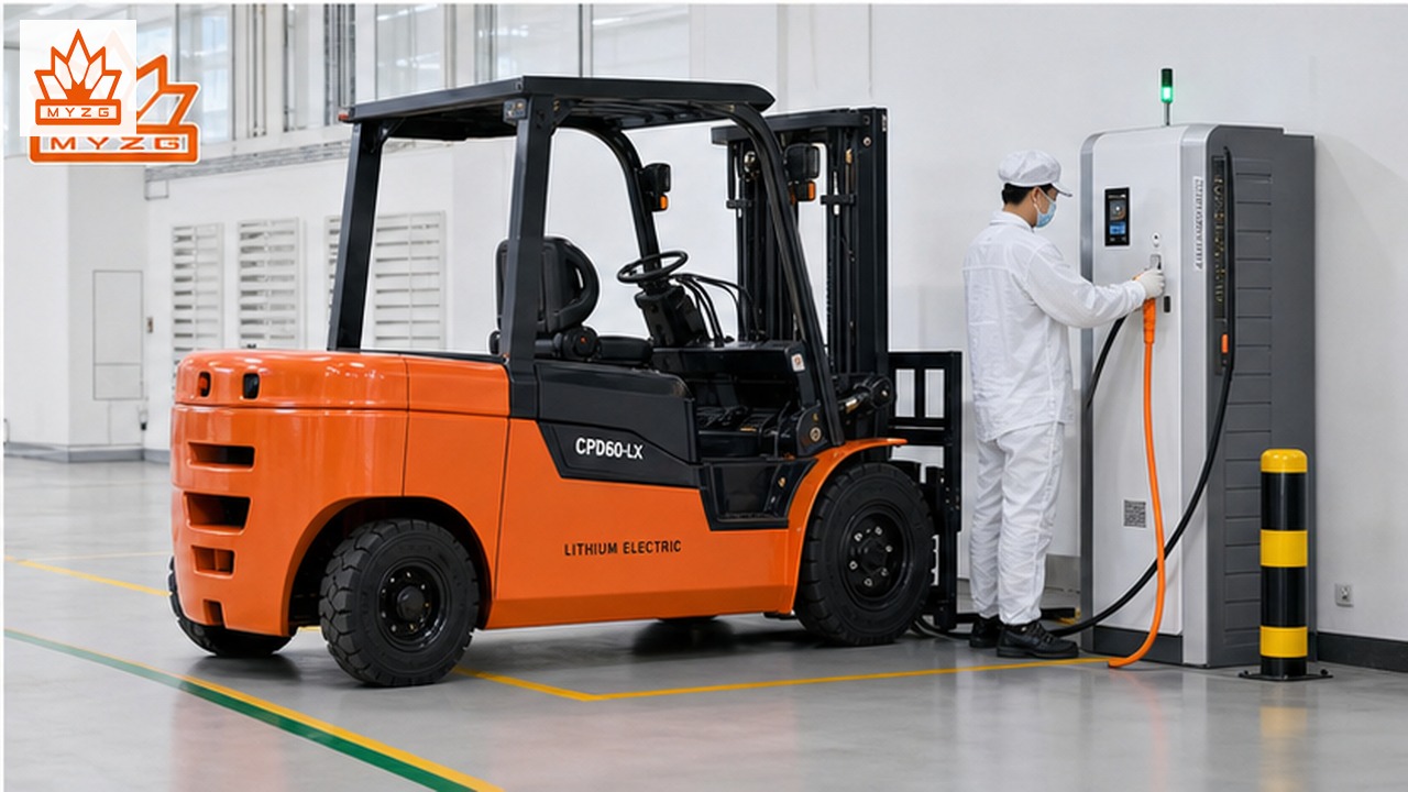 CPD60-LX lithium electric forklift dealer service and maintenance scene