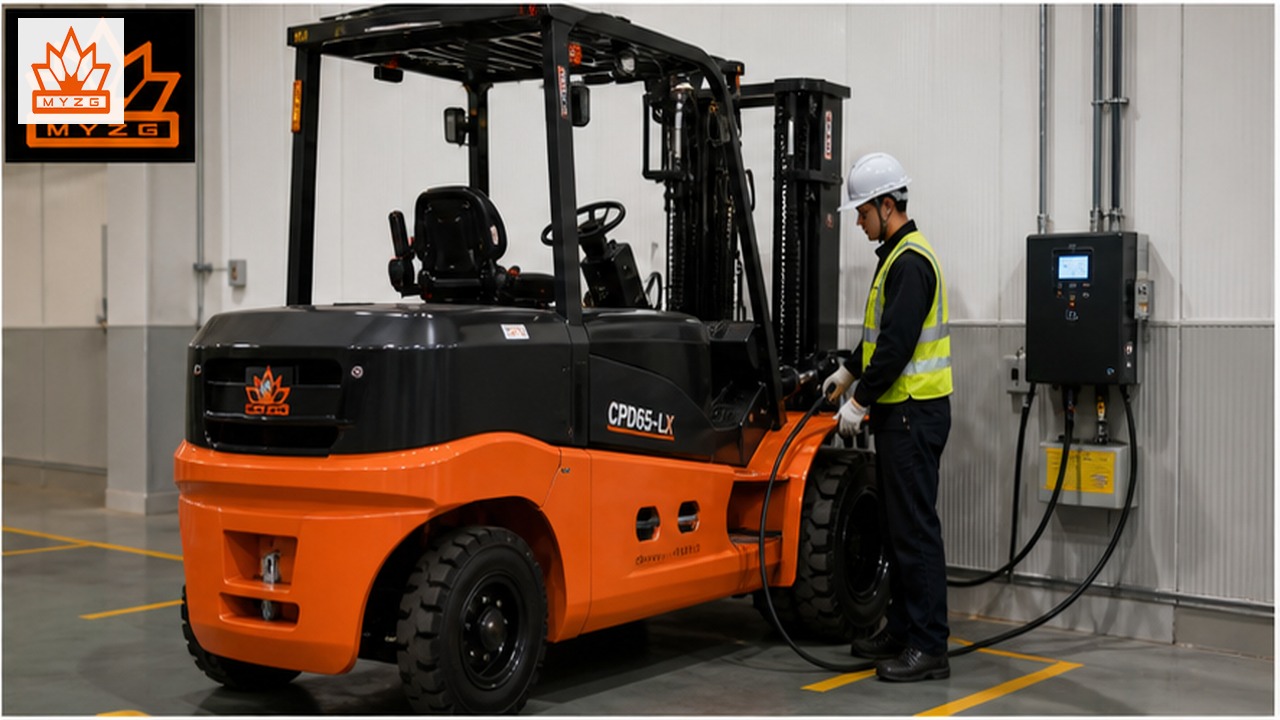 CPD65-LX lithium electric forklift dealer service and maintenance scene