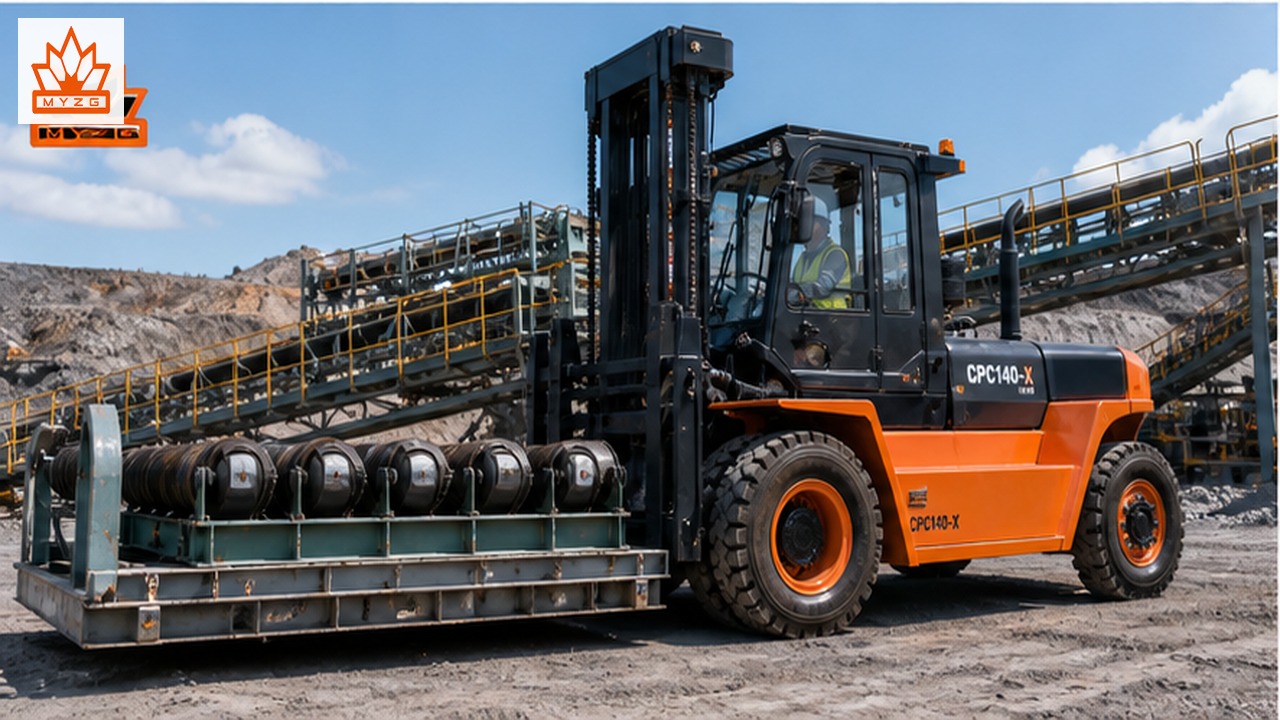 CPC140-X heavy-duty diesel forklift selection and industry scene