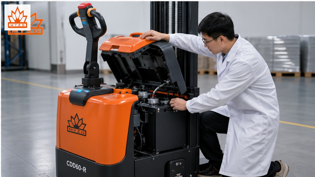 CDD60-R electric pallet stacker dealer service and maintenance scene