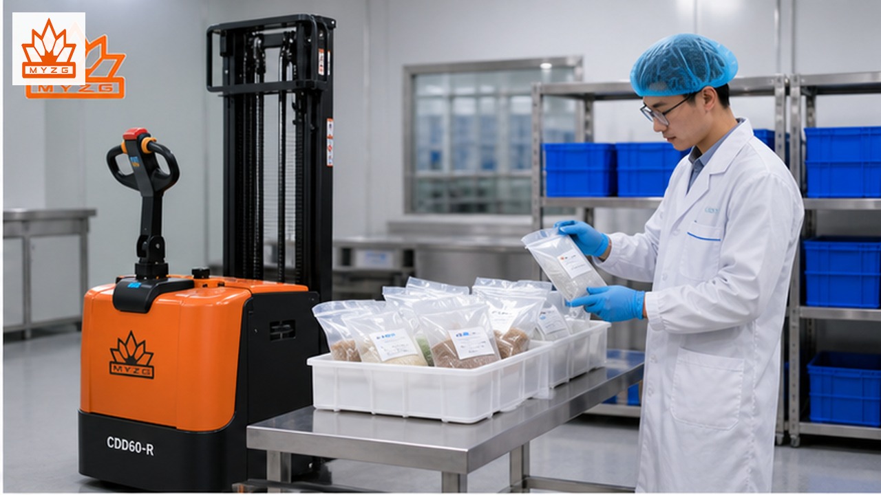 CDD60-R electric pallet stacker in a customer application scene