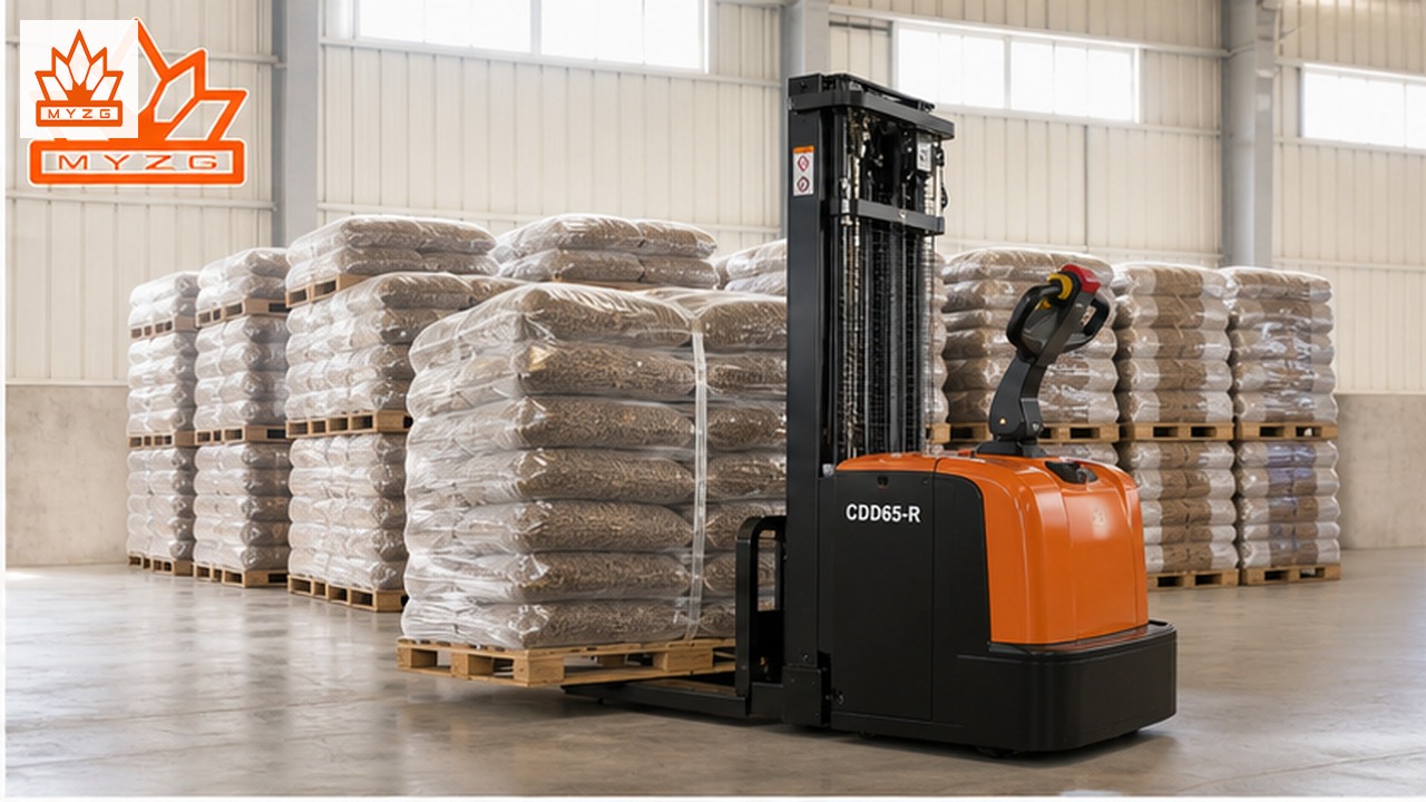 CDD65-R electric pallet stacker in a customer application scene