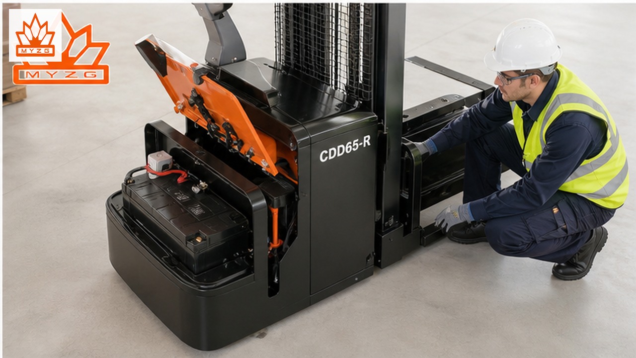 CDD65-R electric pallet stacker dealer service and maintenance scene
