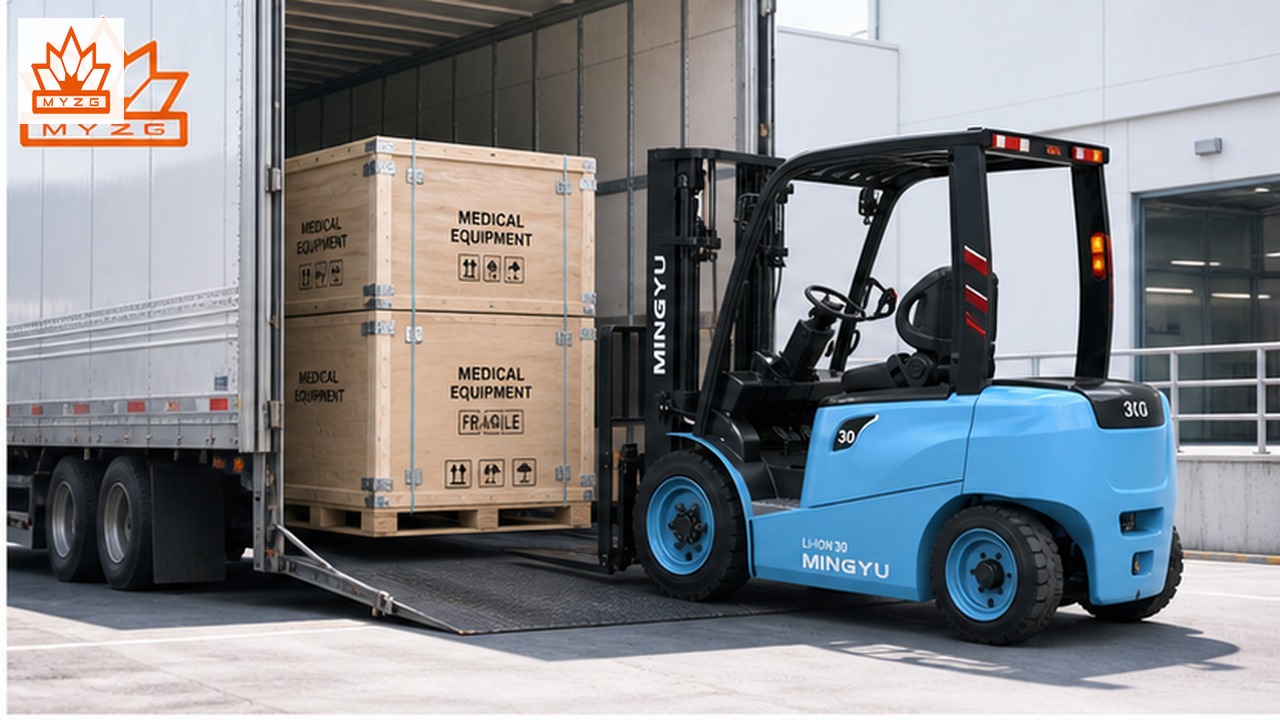 CPD75-LX lithium electric forklift in a customer application scene
