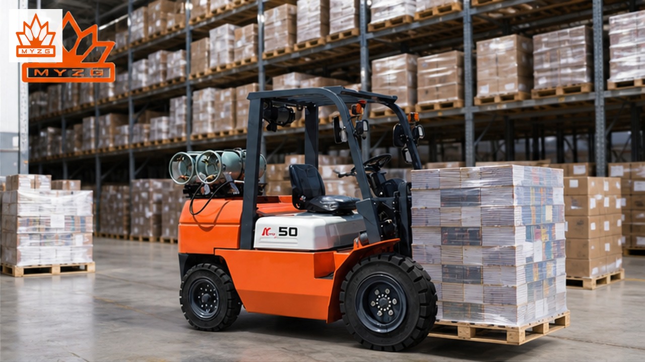 CPCY105 LPG forklift in a customer application scene