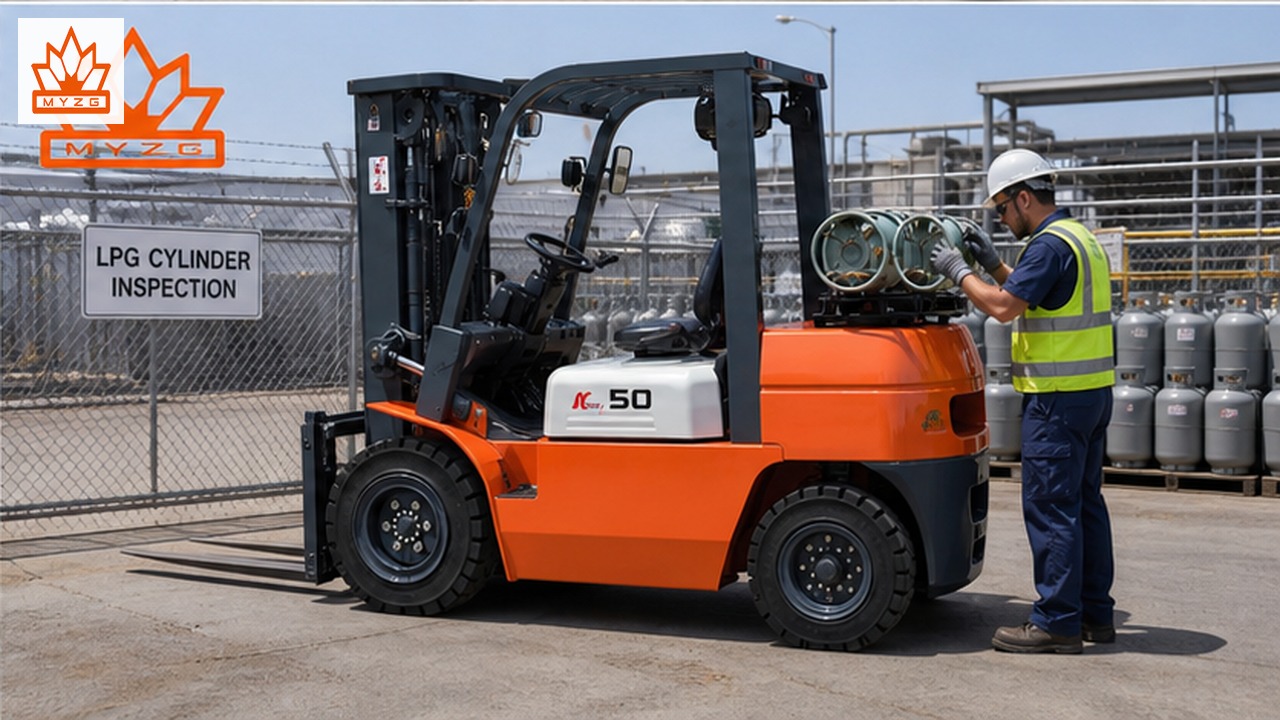 CPCY105 LPG forklift dealer service and maintenance scene