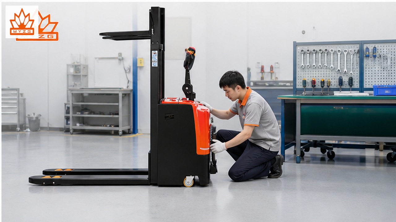 CDD70-R electric pallet stacker dealer service and maintenance scene