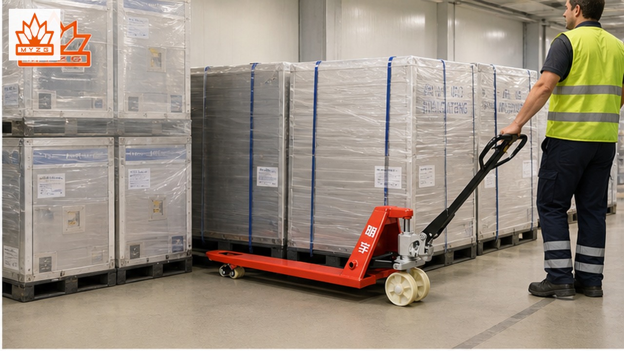 BF75-PRO manual pallet truck in a customer application scene